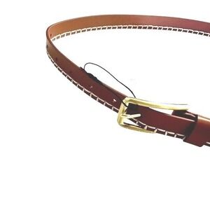 Adolfo Dominguez Belt Cognac Brown Bovine Leather 85